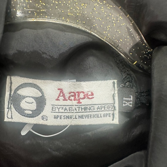 AAPE By Bathing Ape Somewhere In The Universe Black Windbreaker Full Zip - Picture 2 of 3
